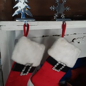 Christmas Stockings and stocking hangers